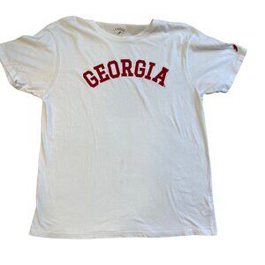 League Georgia‎ Tee Women's Size Large Cotton Knit Bulldogs Short Sleeve T-Shirt